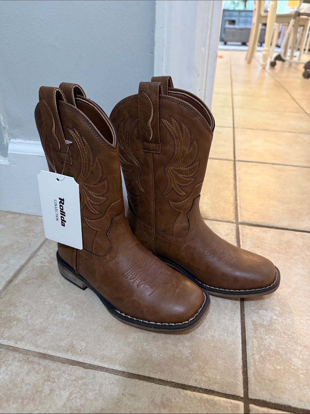 Brown Western Cowboy Boots for Boys
